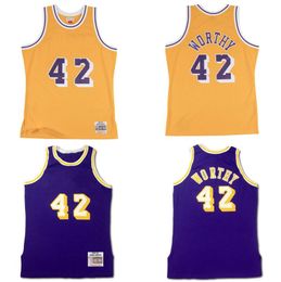James Worthy Designer Custom Basketball Jersey S-6XL Mitchell Ness jersey 1984-85 Mesh Hardwoods Classics retro jerseys Men Women Youth 42