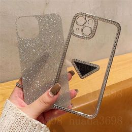 Luxury Glitter Phone Cases For iPhone 15 14 14Pro 14Plus 13 12 11 Pro Max Fashion Designer Bling Sparkling Rhinestone Diamond Jewelled Crystal Women Back Cover