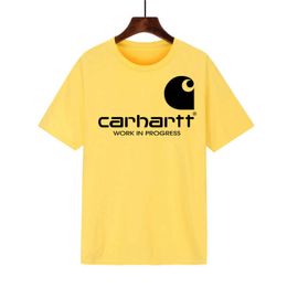 Designer New Men Men Summer Carhart Kraft Trend Culture Circle Camiseta de manga feminina masculina