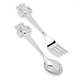 Dinnerware Sets Stainless Steel Tableware Set Silver Dinner Knives Forks Spoons Cutlery Silverware Kitchware Supplies