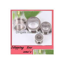 Plugs Tunnels Mix 218Mm 120Pcs/Lotear Stainless Steel High Polish Sier Screw Punk Earring Ear Expander Flesh Tunnel Pierci Dhgarden Dh3Eh