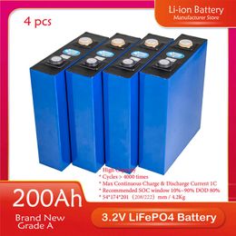 320Ah 3.2V 200Ah Cells Grade A 12V 200Ah 24V 48V Lifepo4 320Ah Battery 12V 24V Rechargeable Battery Pack with Busbars