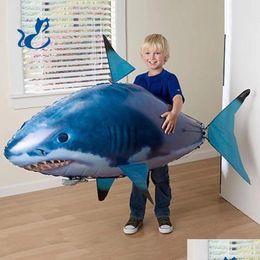 Car Dvr Electric/Rc Animals Remote Control Shark Toy Air Swimming Fish Infrared Rc Animal Fly Airballoons Clownfish For Christmas Kid Dhett