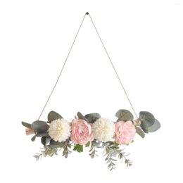 Chandelier Crystal Nordic Minimalist Artificial Wreath Wall Pendant Wedding Aerial Hanging For Garland Home Decor
