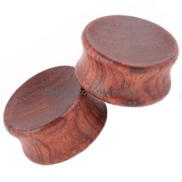 Plugs Tunnels Body Jewellery Tiger Wood Concave Ear Plug Mix 622Mm 36Pcs Sales Piercing Tunnel And Gauges Drop Delivery Dhgarden Dhdgp