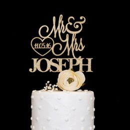 Other Event Party Supplies Customized wooden acrylic wedding cake topper with love date Personalized wedding cake topper with last name Wedding cake topper 230217