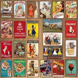 retro Food Sugar art painting Sign Vintage Tin Plate Candy Bar Poster Metal Wall Pub Kitchen Restaurant Home Art Personalised Decoration signs size 30X20CM w02