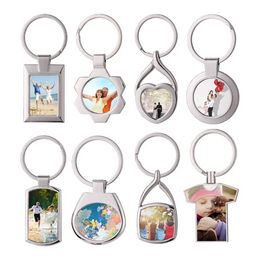 Sublimation Keychain Party Favor Mulit Styles Metal Blank Key Chain Hanging Ornaments Wholesale tt0218
