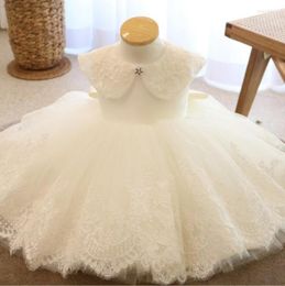 Girl Dresses Vintage Baby Lace 1st Birthday Party Clothes Born Christening Gown Infant Wedding Princess Vestidos