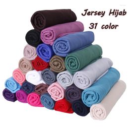 Ethnic Clothing 2023 Women Plain Bubble Cotton Jersey Scarf Head Hijab Wrap Solid Color Headband Shawls Foulard Femme Muslim Hijabs Store