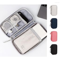 Storage Bags Portable Power Bank Bag USB Gadgets Cables Wires Organiser Hard Disc Protection Sac De Rangement En Fil Fer