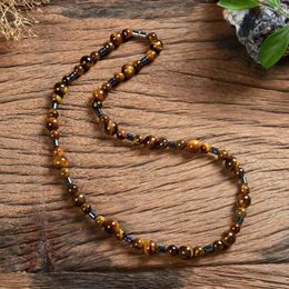 Pendant Necklaces Bohemian Fashion Natural Black Agate Tiger Eye Stone Coconut Shell Necklace Jewellery For Men And Women