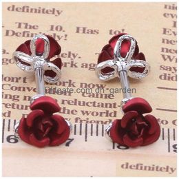 Nipple Rings Bar Stainless Steel Barbell Piercing Rose Flower Ring Body Jewelry Wholesales 10Pcs Drop Delivery Dhgarden Dhrbd