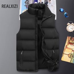 Men's Vests Mens Vest Jacket Warm Sleeveless Jackets Winter Waterproof Zipper Coat Autumn Stand-up Collar Casual Waistcoat Brand Clothing 230217