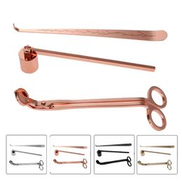 3Pcs/set Candle Snuffer Wick Trimmer Hook Stainless Steel Candle Accessories Gold/Black/Rose Gold/Silver Home Decoration bb0218