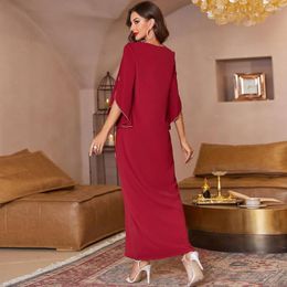 Ethnic Clothing Ramadan Muslim Dress Women Abaya Femme Diamond Evening Party Dresses Caftan Marocain Kaftan Robe Musulmane Hijab Abayas