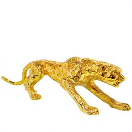 Decorative Figurines Objects & Leopard Statue Interior Ornaments Home Decoration Accessories For Living Room Creative Car Sculpture Decor De