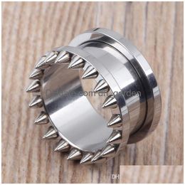 Plugs Tunnels Mix 518Mm 80Pcs/Lot Spike Overstate Rivet Screw Flesh Tunnel Stainless Steel Ear Plug Piercing Body Drop Deli Dhgarden Dh6Vg