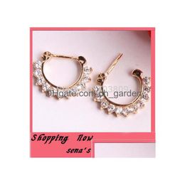 Nose Rings Studs Unique Cz Zircon Septum Clicker Ring Stud Piercing Body Jewellery Earrringear Drop Delivery Dhgarden Dhn8O