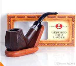 Resin pipe, genuine bakelite cleaning Philtre pipe, imitation solid wood pipe.