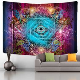 Tapestries Psychedelic Human Eye Tapestry Wall Hanging Witchcraft Hippie Tapiz Aesthetics Room Dorm Art Home Decor