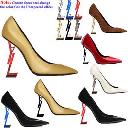 2021 Chaussures de robe de mari￩e Ladies Opyum Sl Black High Heels Sandales exquise et confort