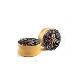 Plugs Tunnels Wood For Men Women 616Mm Custom Wooden Ear Gauges Earrings Body Jewellery Stretcher Kit Drop Delivery Dhgarden Dhpnr