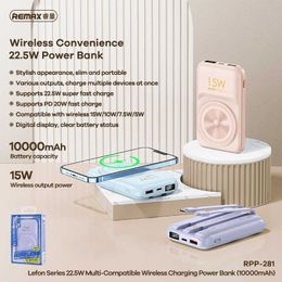Cell Phone Power Banks Built In Cable Power Bank Customised Electronic Mobile Battery Case LCD Digital Display 10000mah Power Bank With Cable J230217