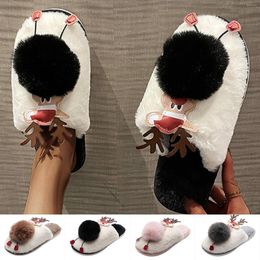 Slippers Fashion Women's Casual Shoes Breathable Outdoor Deer Fashionable Design Warm Zapatillas Casa Mujer Invierno