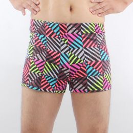 Men's Shorts Geometric Allover-Print Sexy Men Swimwear Large Mens Bathing Short Plus Size XXXL Male SwimsuitMen's