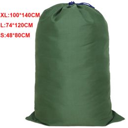 Storage Bags 100*140CM Super Large Size Canvas Clothes Quilt Storage Bag Thicken Oversized Drawstring Packing Bag Linen Luggage Organiser Big 230217