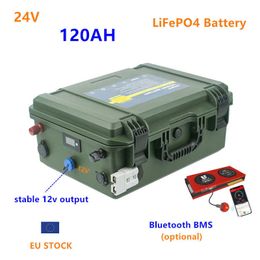 24v 120ah Lifepo4 battery 24V lifepo4 120AH lifepo4 battery pack waterproof 24v lithium battery pack with 12v(20A) output