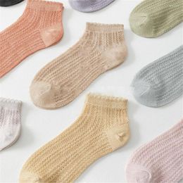 Women Socks Summer Fashion Cotton Women's 5 Pairs Of Japanese Mesh Trend Girl College Style High School Girls Lace