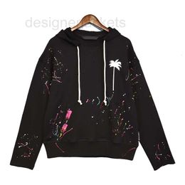 Designer Men's Hoodies Sweatshirts Spring/summer Black Painted Tree Print Casual Heavy Hoodie 49IS