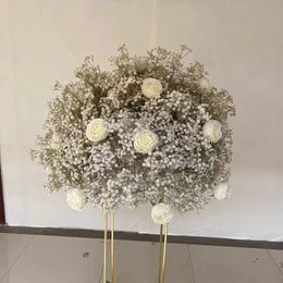 No stand) Wholesale China decorative flowers arrangement artificial flowers ball for wedding flowers table top decoration imake597