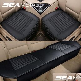 Car Dvr Car Seat Covers Leather Cushion Set Er Protector Rear Bench Protection Fit For Truck Van Suv Goods Ers Drop Delivery Mobiles M Dhxez