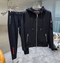 New PRAD Men's Tracksuits Zipper cardigan tracksuits coat suit Spring and Autumn letter tracksuit fashion warm top Pants Size245Y