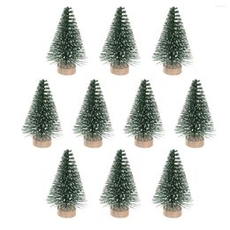 Christmas Decorations Tree Trees Mini Miniature Pine Snow Bottle Sisal Artificial Brush Desktop Party Tabletop Decoration Decor Ornaments