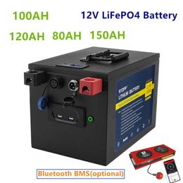 12V LiFePO4 100ah 120ah 150ah Battery lifepo4 12V 100AH 120ah 150ah Lithium iron phosphate battery pack with 10A/20A Charger