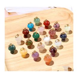 Charms Natural Crystal Stone 2Cm Mushroom Statue Carving Reiki Healing Chakra Pendant For Necklace Jewellery Making Drop Delivery Find Dhekh