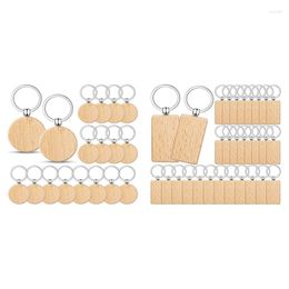 Keychains 100 Pieces Round Wood Keychain Blanks Diy Wooden Unfinished Key Ring Tag B