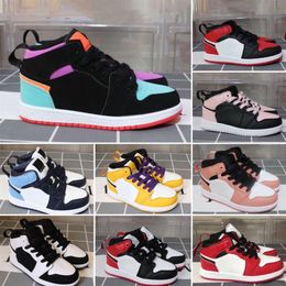 2023 Basketball shoes 1s White Game Royal Orange Blue Multicolor Tattoo Red youth kids 1 sneakers tennis KK322