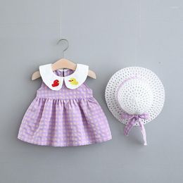 Girl Dresses Summer Born Baby Clothes Infant Birthday Plaid Princess Dress For Girls Clothing Outfit Thin Cool