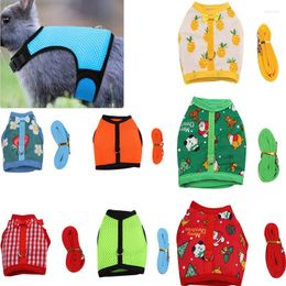 Dog Collars Small Pet Clothes Ferret Traction Rope Guinea Pig Chest Back Dutch Vest