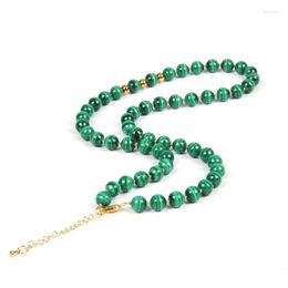 Choker Chokers 8mm Natural A Grade Malachite Beads Necklace For Men Women Gem Stone Luxury Jewellery Drop Spen22