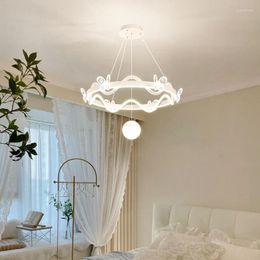Pendant Lamps Aesthetic Unique Chandeliers Living Room Modern Round Sleeping Miniture Lampara De Techo Nordic Decoration