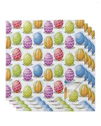 Table Napkin Watercolour Easter Egg Pattern Set Wedding Party Cloth Festival Decor Napkins Tea Towel