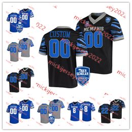 Custom Stitched Memphis Tigers Football Jersey Mens Youth Cam'Ron Jackson Tyrell Raby Jamari Hawkins Greg Rubin Ira Henry III Eric Gaston Roc Taylor Memphis Jerseys