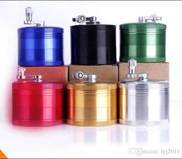 Smoking Pipes Metal hand grinder 63MM grinder 4 layer manual Aluminium alloy smoke storage device