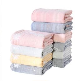 Bath Towels Cotton Four-layer Gauze Towel Household Washing Printed Beach Towel Outdoor Travel Portable Wholesale Robes Home Textiles BC316